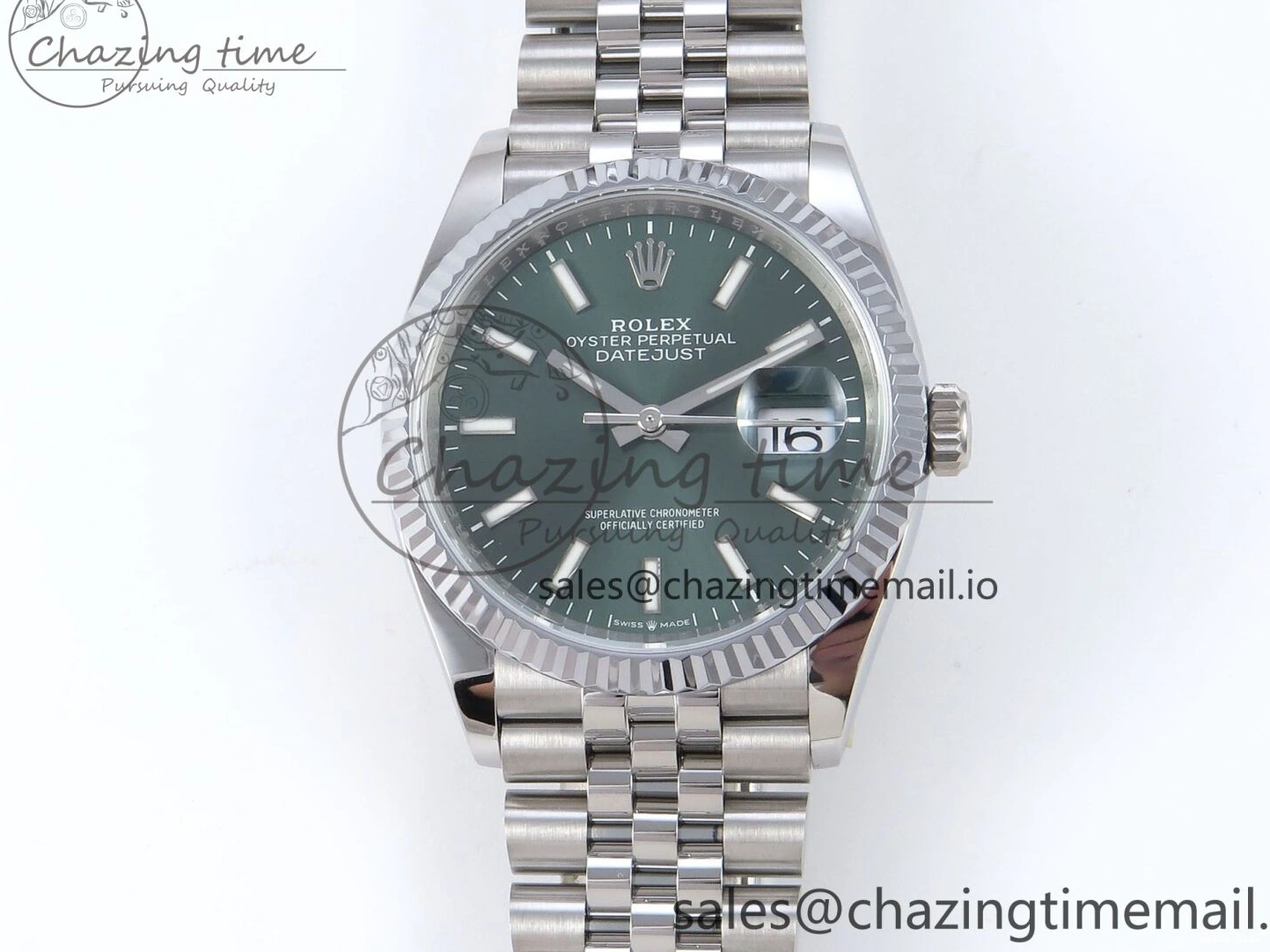 0503 DateJust 36 126234 QF+ 1:1 Best Edition 904L Steel Green Stick Dial on SS Jubilee Bracelet VR Soft 925